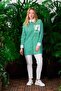 Line Patterned Crepe Tunic