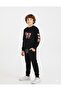 Boys' Seasonal Printed Back 2-Piece Seasonal Cotton Tracksuit Set for Ages 4-5-6-7-8