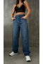 "S-E-R-E-N-A-Y S-E-R-İ-E-S" New Season Women's Baggy Jeans with Buckle Detail on the Waist - 3