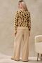 Leopard Patterned Round Neck Sweater - 3