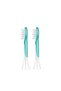 Electric Toothbrush Refills, 2 Pieces, Quick Attachment, Efficient, Blue - 3