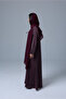 Open Front Tie Shimmer Fabric Abaya - 4
