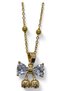 Gold Color Heart Fiyank Model Ball Chain Steel Necklace - 3710 - 2