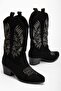 Rodeo Black Women's Cowboy Boots - 4