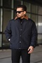Men's Velvet Collar Puffer Shirt Coat - 4