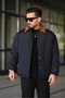 Men's Velvet Collar Puffer Shirt Coat - 3