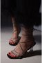 Elegance Stone-Embellished Sparkling Silver Lame Gray Ankle-Strap Transparent Heeled Stylish Evening Dress Shoes