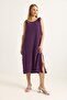 Backless Off-The-Shoulder Midi Dress Purple - 4