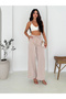 Women's Shiny Satin Wide-Leg Pants – Relaxed Fit & Urban Style - 2