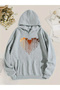 Unisex Gray Eri̇yenkalp Printed Hooded Sweatshirt