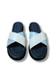 Genuine Leather Cross-Strapped High Sole Slippers - 4