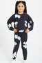 Girl's Ribbon Detailed Leggings Top and Bottom Set