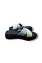 Genuine Leather Cross-Strapped High Sole Slippers - 5