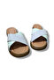 Genuine Leather Cross-Strapped High Sole Slippers - 3