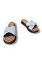 Genuine Leather Cross-Strapped High Sole Slippers - 2