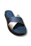 Genuine Leather Cross-Strapped High Sole Slippers - 5