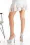 Thick High Heeled Angled Platform Evening Dress Shoes 85009E