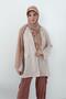 Practical Chiffon Shawl with Combed Cotton Visor, Ss-3, Light Mink - Light Mink - 5