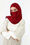 شال من القطن الممشط مع ميزة تغطية الرقبة، PS-58، لون بورجوندي - 5