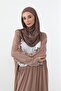 Neck-Covering Veil Featuring Combed Cotton Boned Shawl, Ps-58, Chocolate - 5