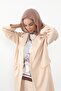 Chiffon Hooded Combed Cotton Bonnet with Neck Covering Feature, B-95, Mink - Dark Mink - 7