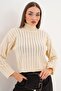 Women's Turtleneck Perforated Knitwear Knitted Sweater 255106 - - 4
