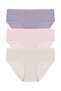 Women's 3-Piece Patterned Camisole Cotton High Waist Bato