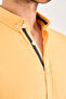 Yellow Polka Dots Printed Poplin Cotton Lycra Slim Fit Men's Shirt - 4