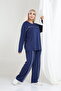 Women's Plus Size Osho Style Modal Fabric Long Sleeve Ribbed Comfortable Casual Set - 3