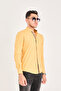 Yellow Polka Dots Printed Poplin Cotton Lycra Slim Fit Men's Shirt - 2