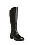 V654082203 black genuine leather women's boots - 6
