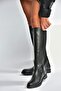 V965010009 Black Back Diving Fabric Stretch Women's Boots - 2