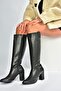 V965012509 Black Thick Heeled Women's Boots - 3