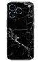 iPhone 17 Pro -18 Pro Protected Case Colorful Silicone Printed Tpu Marble Black