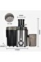Juicer Machine 2-Speed | 450ml Fast Juice Extractor for Fruits & Veggies | Easy Clean Compact Design - 2