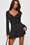 Double Layer Skater Knitted Sandy Dress Jt3025