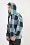 Hooded Zippered Plaid Patterned Long Sleeve Boys Cardigan - 3