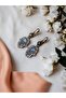 Zircon Stone Fatma Mother Hand Earrings - 2