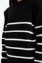 Crew Neck Striped Knitwear Black Girls' Sweater Z0194A6/Bk27 - 3