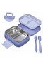 Mermaid Stainless Steel - Vacuum Insulated 2 Compartment Lunch Box with Fork + Spoon 1030 Ml. - 2