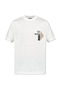 Men's Regular Fit Flexible Cotton Logo Detailed Short Sleeve White T-Shirt Em002959 Af18312-U0003 - 4