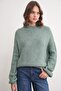 6700 Women's Stand Collar Balloon Knit Sweater Çağla