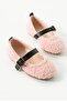 Teddy plush belt detailed girl's shoes pink