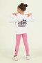 Girl's Kuromi Printed Sweatshirt Colorful Leggings Combination - 5