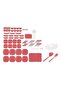 85-Piece Outdoor Dining Set, Complete Picnic Tableware with Storage Container, Red