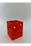 Orange Dice-Shaped Pen Holder - 4