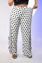 3330569 Women's Plus Size Polka Dot Lace Detail Pants White - 2
