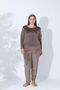 Women's Plus Size Velvet Winter Pajama Set - 2