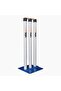 Metal Cricket Stumps Set with Bails – Grey, Full Size | Durable Training & Match Wickets - 4