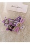 1 Pen with Labubu Figure, 2 Shooting Star Snap Clips for Children, Baby Set Buckle
